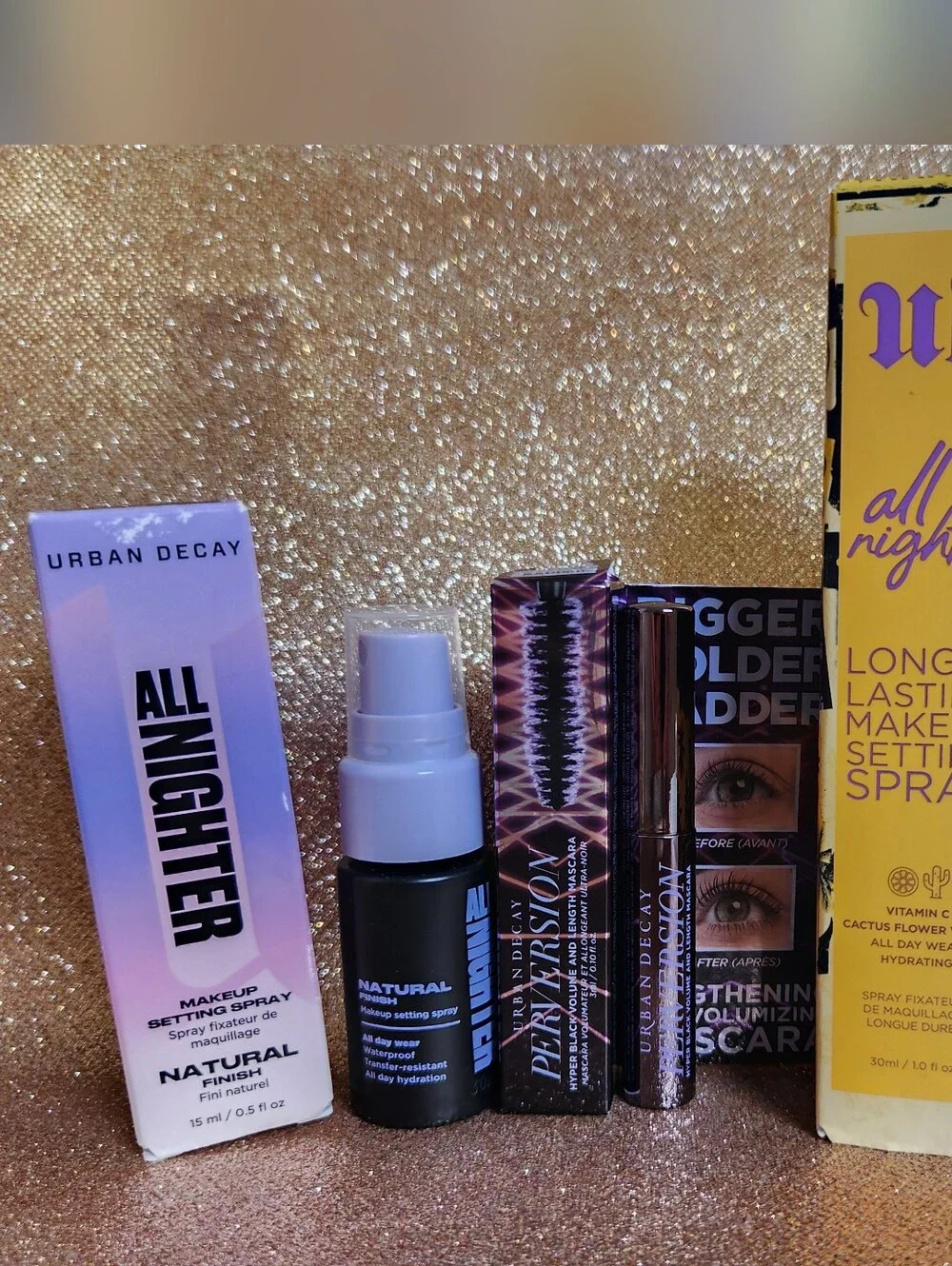 Urban Decay Bundle - All Nighter Spray, Vitamin C Spray & Mini Mascara - NIB